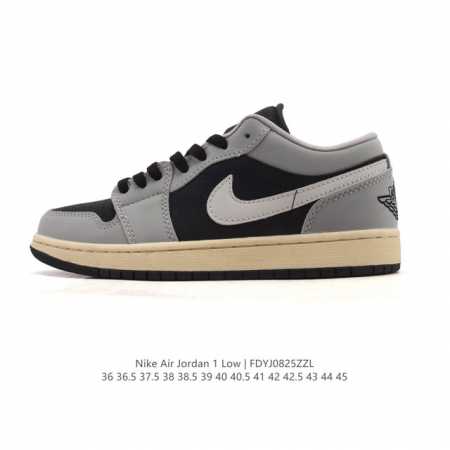 耐克 乔丹Air Jordan 1 Low Aj1 乔1 乔丹1代Aj1 低帮复古文化休闲运动篮球鞋。该鞋款从 1985 年元年款汲取设计灵感，焕新演绎简约经典 - 点击图像关闭