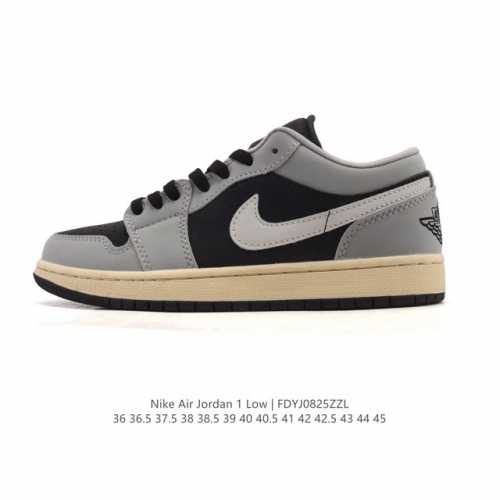 耐克 乔丹Air Jordan 1 Low Aj1 乔1 乔丹1代Aj1 低帮复古文化休闲运动篮球鞋。该鞋款从 1985 年元年款汲取设计灵感，焕新演绎简约经典