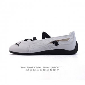 新品 彪马 puma Speedcat Ballet 芭蕾舞鞋玛丽珍鞋女士运动休闲鞋puma彪马女鞋Speedcat Ls朴彩英同款赛车鞋 翻毛皮休闲鞋，pum