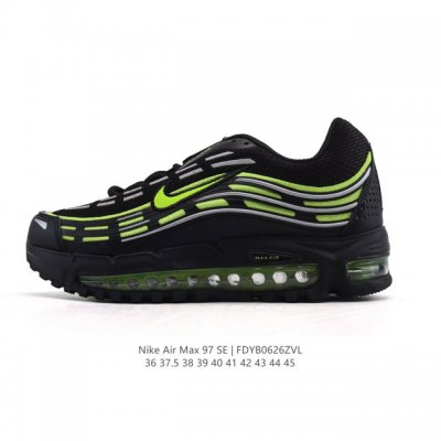 耐克Nike休闲鞋 经典 气垫 Air Max 97 子弹气垫低帮运动鞋。Air Max '97 运动跑鞋以流线型鞋身和卓越科技为热爱运动的你造就全方位防护，强