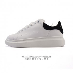 Alexandermcqueen 亚历山大 麦昆Mcq 运动小白鞋 厚底增高闪尾光滑牛皮平底鞋休闲鞋 时尚女板鞋潮运动鞋 ，火爆到大街小巷无人不知，无人不晓的境