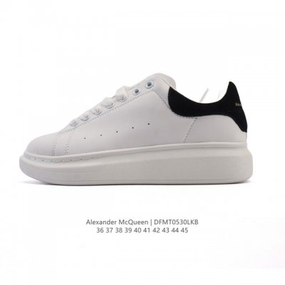 Alexandermcqueen 亚历山大 麦昆Mcq 运动小白鞋 厚底增高闪尾光滑牛皮平底鞋休闲鞋 时尚女板鞋潮运动鞋 ，火爆到大街小巷无人不知，无人不晓的境