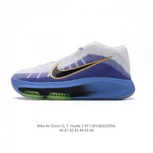 公司级 耐克 Nike Air Zoom G.T.Hustle 3 Ep防滑耐磨 运动中帮篮球鞋 男士厚底增高运动鞋跑鞋。鞋底搭载全掌型 Zoom Air 缓震