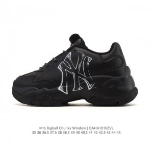 公司级 美职棒 Mlb Bigball Chunky 纽约洋基队厚底增高老爹鞋男女复古鞋中性纽约洋基队休闲经典运动鞋。加厚鞋底，侧面有撞色Ny标识，打造出时尚外