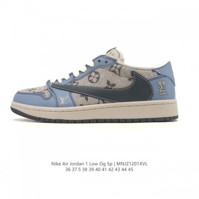 公司级 耐克 Nike Air Jordan 1 Low Og Sp Military Blue Aj1乔1倒勾 2025年新款 低帮篮球鞋 Aj1 乔丹1代