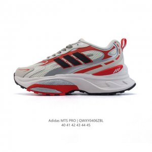 公司级 阿迪达斯 Adidas Originals Mts Pro 复古厚底老爹透气运动跑鞋。纤维革组合透气网眼布鞋面鞋材,中底搭载。阿迪Mts Pro：城野双