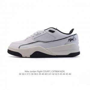 耐克 Nike 乔丹 Jordan Flight Court 时尚休闲 防滑耐磨 低帮运动鞋 复古篮球鞋 男女同款 Jordan 新鞋型 又来了！新配色曝光！滑