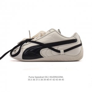 puma Speedca Og 彪马极速赛车系列低帮德训风拼接复古百搭休闲运动赛车鞋 鞋款从80、90年代赛车手所穿的防火赛车鞋为原型，鞋身线条模仿了赛车的流线