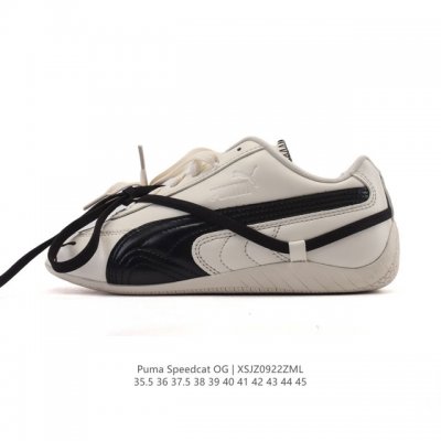 puma Speedca Og 彪马极速赛车系列低帮德训风拼接复古百搭休闲运动赛车鞋 鞋款从80、90年代赛车手所穿的防火赛车鞋为原型，鞋身线条模仿了赛车的流线