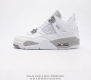 耐克 乔丹Nike Air Jordan 4 AJ4代复古休闲运动文化篮球鞋 秉承轻量化的速度型篮球鞋设计思想完成设计 降低重量的同时提升舒适度 中底延续前作