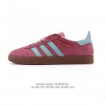 阿迪达斯 Adidas 中性三叶草Gazelle系列休闲鞋女经典运动鞋，鞋身柔软皮革材质和简单百搭的特点，让 Gazelle 一直活跃在街头。T字鞋头、压模鞋舌