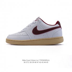 100 耐克Nike Court Vision Lo校园风低帮复古篮球板鞋运动鞋 2025年新款小白鞋，延续80年代复古篮球鞋，添加学院风细节。皮革组合鞋面，利
