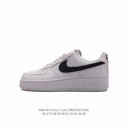 耐克 Nike Air Force 1 '07 Low 空军一号含气垫 低帮百搭厚底增高休闲运动板鞋。柔软、弹性十足的缓震性能和出色的中底设计，横跨复古与现代的 - 点击图像关闭