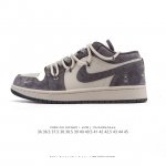 耐克 乔丹Air Jordan 1 Low Aj1 乔1 乔丹1代Aj1 低帮复古文化休闲运动篮球鞋 解构绑带 双鞋带。从1985 年面世的元年款汲取设计灵感，