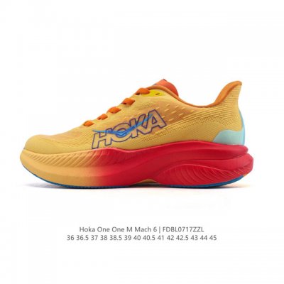 公司级 Hoka One One独特的竞训鞋,主打舒适软弹Hokamach马赫6#竞速跑鞋 Hoka Mach 6 轻盈且富有弹性的舒适感！迄今为止最轻量灵敏的