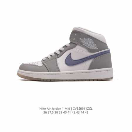 头层皮 耐克 Nike Air Jordan 1 Mid 男女子篮球鞋时尚轻盈板鞋aj1乔1运动鞋 乔丹一代 高帮复古休闲篮球鞋 。Air Jordan 1 M - 点击图像关闭