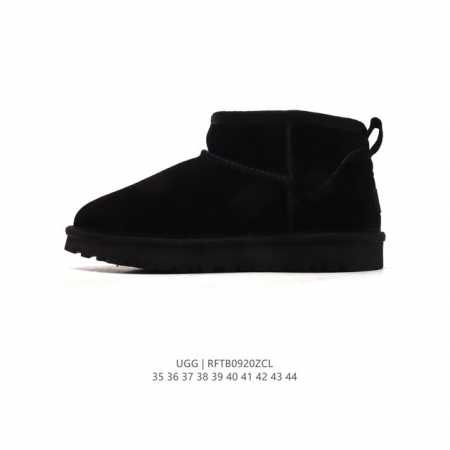 Ugg 中帮靴子 雪地靴 俏皮可爱的百变造型， 美国轻奢品牌ugg 平底系列冬季羊毛一体雪地休闲保暖毛毛家居包头棉鞋。官方同步包装 检验标 材料采用原厂防污防水 - 点击图像关闭