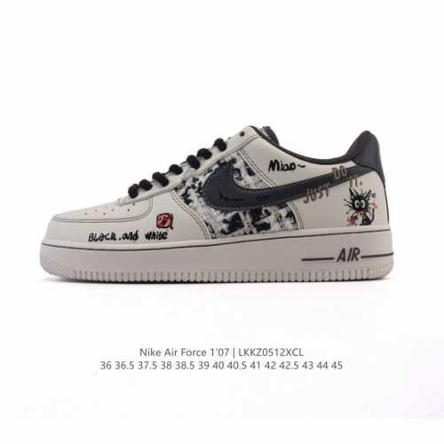 公司级 耐克 Nike Air Force 1 '07 Low 空军一号含气垫 小白鞋 2025年 蛇年新款 低帮百搭厚底增高休闲运动板鞋。柔软、弹性十足的缓震