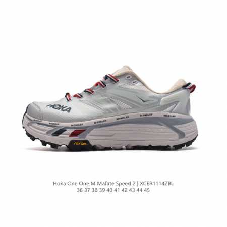 公司级 玛法特二代 Hoka One One Mafate Speed 2 Low 轻量低帮户外越野跑鞋 户外山脉越野轻量运动跑鞋。鞋面用轻的无缝架构，鞋带用了 - 点击图像关闭