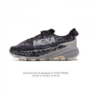 公司级 HOKA ONE ONE SpeedGoat 6 飞速羚羊6 飞速羚羊系列的第六代越野跑鞋男士运动鞋，鞋款采用动态鞋面与内部支撑系统，并搭载HOKA久经