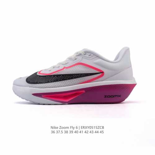 公司级 Nike耐克Zoom Fly 6 马拉松碳板米黑跑步鞋男女同款运动鞋Fn8455-001春新款Zoom Fly 6 Prm缓震轻便跑步鞋。这款鞋在继承了