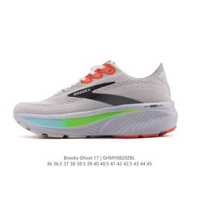 新品公司级 布鲁克斯Brooks Ghost 幽灵 17 经典鞋款厚底增高运动老爹鞋，Max 坐垫。搭载 Dna Loft V3 氮气超临界发泡中底，前掌厚度
