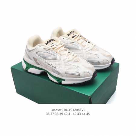 Lacoste 时尚户外休闲潮流系列运动鞋 厚底增高老爹鞋 广东大厂品质全新工艺升级 品质毋庸置疑 全新原厂包装鞋盒 透气网面鞋面，搭配防臭防腐真皮乳胶鞋垫，给 - 点击图像关闭