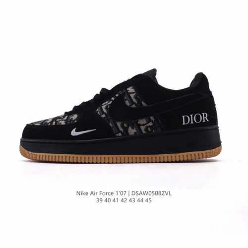 耐克 Nike Air Force 1 '07 Low 空军一号含气垫 小白鞋 2025年 蛇年新款 迪奥联名低帮百搭厚底增高休闲运动板鞋。柔软、弹性十足的缓震