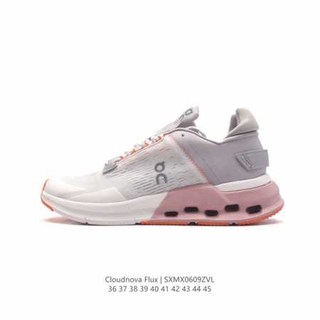 昂跑 On Cloudnova Flux 男女款同款轻量舒适款运动鞋 透气缓震跑步鞋。Cloudnova家族的全新成员:Cloudnovaflux,流畅的时尚外 - 点击图像关闭