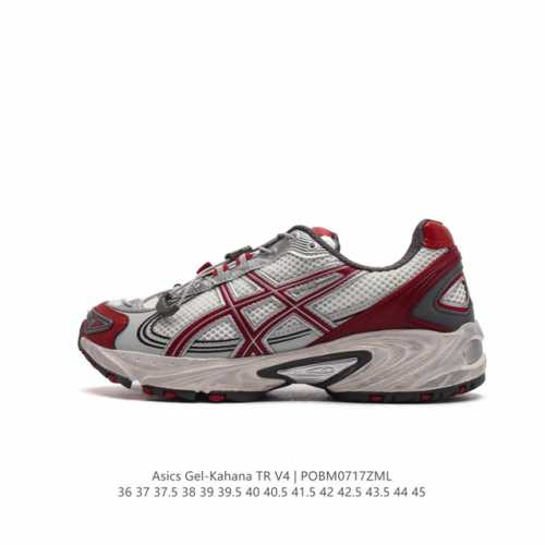 Asics Gel-Kahana Tr V4 亚瑟士户外运动鞋户外运动鞋 脚感非常好透气 户外登山鞋，这双鞋极具户外运动风格设计，大底与中底采用了ahar耐磨橡