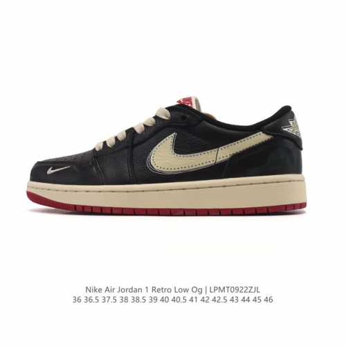 耐克 乔丹Air Jordan 1 Low Aj1 乔1 乔丹1代Aj1 低帮复古文化休闲运动篮球鞋。该鞋款从 1985 年元年款汲取设计灵感，焕新演绎简约经典