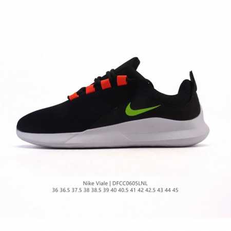 Nike Viale 耐克网面轻便舒适透气运动休闲跑步鞋。设计灵感源自马拉松跑步鞋，带来格外轻盈的脚感，以现代手法诠释快速理念。轻盈网眼鞋面结合合成材质翻毛皮， - 点击图像关闭