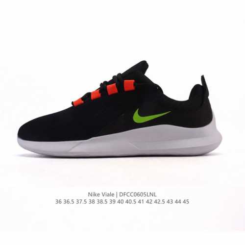 Nike Viale 耐克网面轻便舒适透气运动休闲跑步鞋。设计灵感源自马拉松跑步鞋，带来格外轻盈的脚感，以现代手法诠释快速理念。轻盈网眼鞋面结合合成材质翻毛皮，