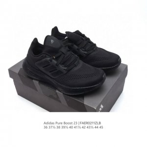 真爆 阿迪达斯Adidas Pureboost 23W阿迪简约轻便透气运动鞋 爆米花 厚底增高老爹鞋 休闲跑鞋。鞋款保持独特造型以及S型后跟设计 两侧支撑条提供