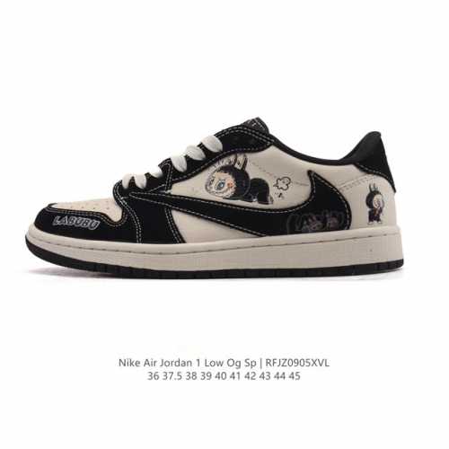 公司级 耐克 Nike Air Jordan 1 Low Og Sp Military Blue Aj1乔1倒勾 Labubu拉布布 2025年新款 低帮篮球鞋