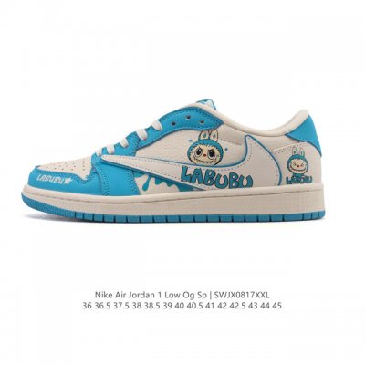 耐克 乔丹Air Jordan 1 Low Aj1 乔1 乔丹1代Aj1 Labubu 低帮复古文化休闲运动篮球鞋。从1985 年面世的元年款汲取设计灵感，采用
