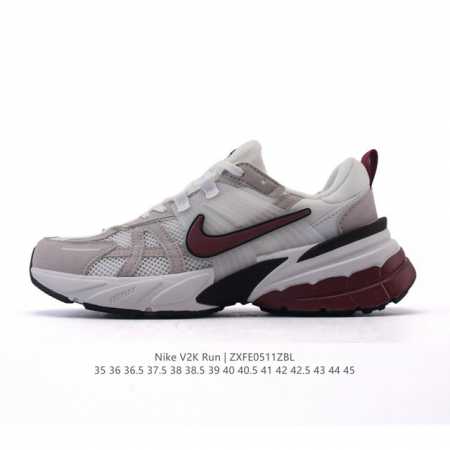 公司级 Nike 耐克 V2K Run 减震防滑 复古低帮运动跑步鞋 超火复古跑鞋，采用太空革组合呼吸网眼布鞋面材质，搭载正确4层组合底模，嵌入Tpu加固稳定模 - 点击图像关闭