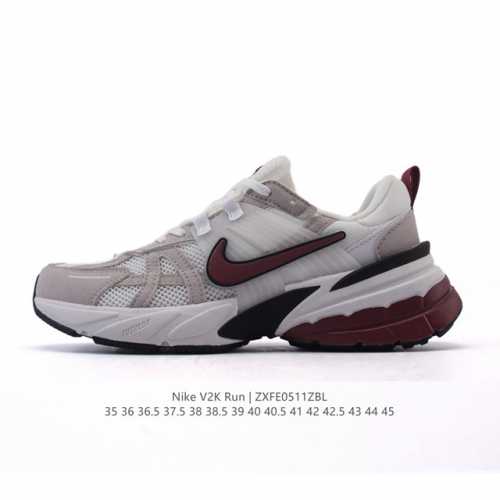公司级 Nike 耐克 V2K Run 减震防滑 复古低帮运动跑步鞋 超火复古跑鞋，采用太空革组合呼吸网眼布鞋面材质，搭载正确4层组合底模，嵌入Tpu加固稳定模