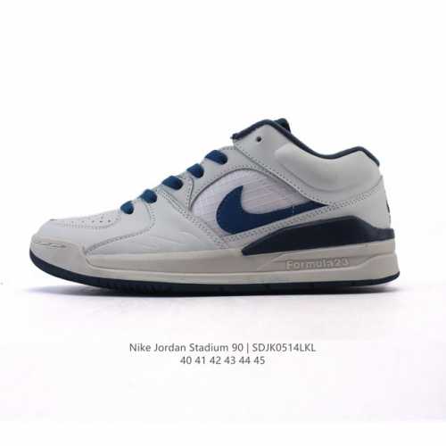 真标 耐克 Nike Air Jordan Stadium Aj90 潮流运动板鞋 Aj90 充满了对Tinkerhathield 原创设计的致敬 包括中足网状