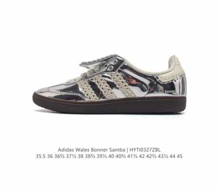 阿迪达斯 联名 Wales Bonner X Ad Originals Samba Classic Silver Metallic桑巴舞系列绅士德训足球风百搭低 - 点击图像关闭