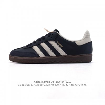 阿迪达斯 德训鞋 Adidas Originals Samba Og Shoes 经典运动鞋小白鞋 T头鞋 女鞋 彰显休闲摩登风情的时尚经典鞋。它诞生于50年代