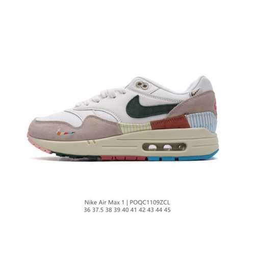 耐克 Nike Air Max 1 男女子气垫运动鞋 从法国建筑中汲取设计灵感，兼具运动风范和时尚格调，是此系列起初搭载 Air 的鞋款。疾速外观、经典缓震配置