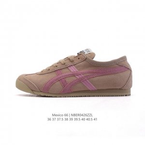 Asics 亚瑟士 女鞋真标半码制 配足弓鞋垫 日产经典老牌-鬼塚虎 Onitsuka Tiger Mexico 66经典墨西哥系列复古经典百搭板鞋休闲运动鞋慢