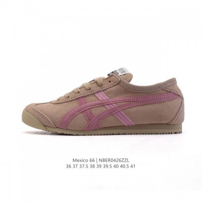 Asics 亚瑟士 女鞋真标半码制 配足弓鞋垫 日产经典老牌-鬼塚虎 Onitsuka Tiger Mexico 66经典墨西哥系列复古经典百搭板鞋休闲运动鞋慢