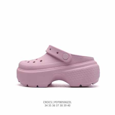 Crocs 沙滩洞洞鞋 女休闲厚底增高凉拖鞋 卡骆驰杨幂同款 厚底增高凸显大长腿沙滩鞋 选择尺码时 建议选大一码 脚感更舒适 这款没有鞋盒 类型：女鞋 尺码：3 - 点击图像关闭