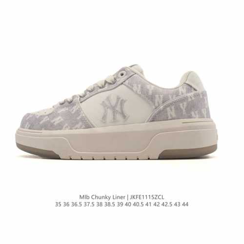 公司级 Mlb Chunky Liner Mid人气单品学长鞋系列轻量增高厚底百搭休闲运动板鞋轻便胶鞋 高级街头休閒品牌鞋。Mlb Chunky Liner 学