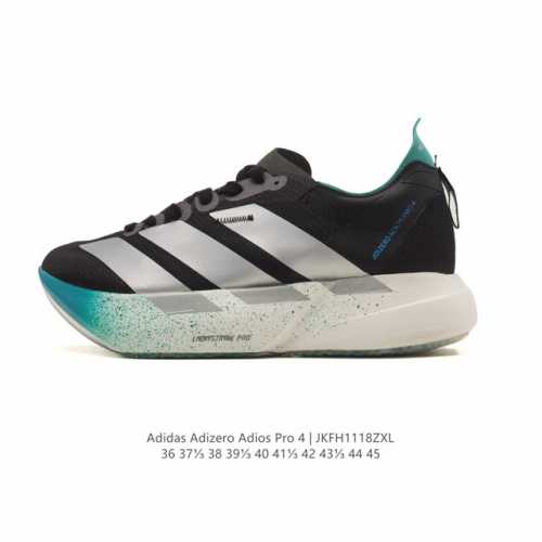 阿迪达斯 Adidas Adizero Adios pro 4 舒适防滑耐磨 低帮 休闲跑步鞋 男女款厚度增高老爹鞋 2025年，Adidas推出了Adidas