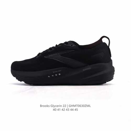 新品公司级 Brooks布鲁克斯Glycerin 22甘油 跑步鞋男女新款透气缓震支撑运动 甘油22跑鞋是布鲁克斯。甘油22拥有非常亮眼的外观设计，采用了鲜艳夺