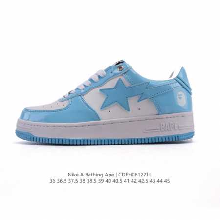 Bathing Ape 安逸猿 男女同款气垫运动鞋复古板鞋 升级原楦原纸版数据开发，采用超软皮革鞋面材质，内置全掌Air Sole气垫定制联乘，日本里原宿潮流品 - 点击图像关闭