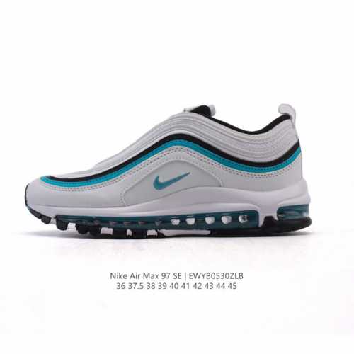 耐克Nike休闲鞋 经典 气垫 Air Max 97 子弹气垫低帮运动鞋。Air Max '97 运动跑鞋以流线型鞋身和卓越科技为热爱运动的你造就全方位防护，强